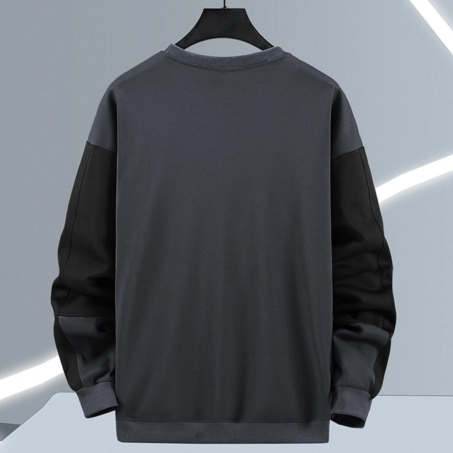 Streetwear Patchwork Sweatshirt Men Plus Size 10XL 11XL Sweatshirts Spring Autumn Tracksuit Men Big Size 11XL 2