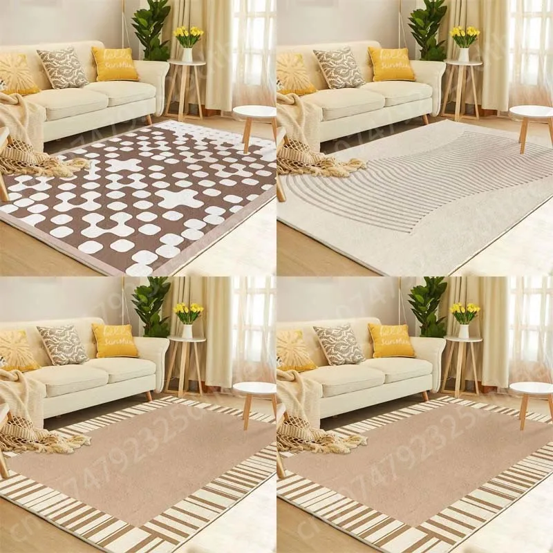

Nordic Style Geometric Carpet Bedroom Decor Living Room Decoration Carpets Anti Slip Bathroom Washroom Floor Mat Kitchen Rug