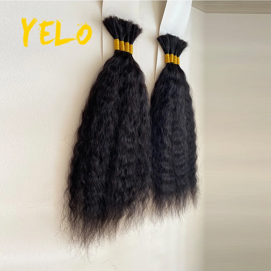 Hair Bulk For Braiding Human Virgin Hair Extensions Super Bulk Unprocessed Balayage Highlight Human Natural Shades 100G