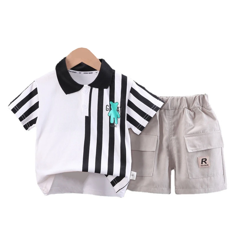

New Summer Fashion Baby Boys Clothes Suit Children Girls Sports T-Shirt Shorts 2Pcs/Sets Toddler Casual Costume Kids Tracksuits