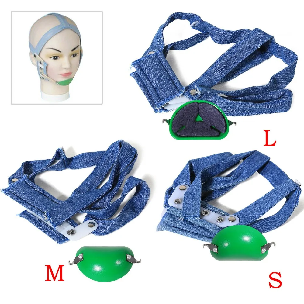 

Dental Orthodontic Headgear Face Mask Jeans Extraoral Pull Headgear With Rigid Chin Cap High Pull Strap Size Large/Medium/Smal