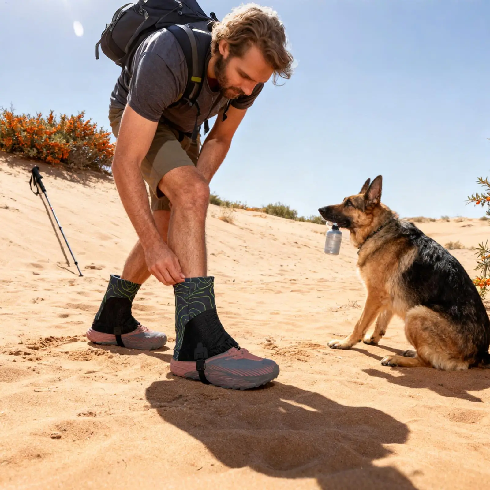 Boot Gaiters Sandproof Breathable Protector 1 Pair Snow Legging Gaiters For Mountaineering Desert Running Camping Outdoor Travel