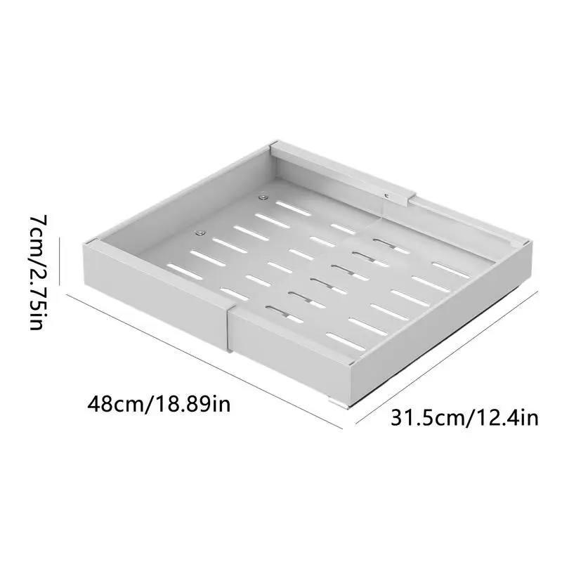 

Выдвижная полка для шкафа, расширяемая металлическая выдвижная полка для шкафа без сверления, полка для шкафа из углеродистой стали, выдвижные ящики, фиксируемые с помощью клея, тяжелая