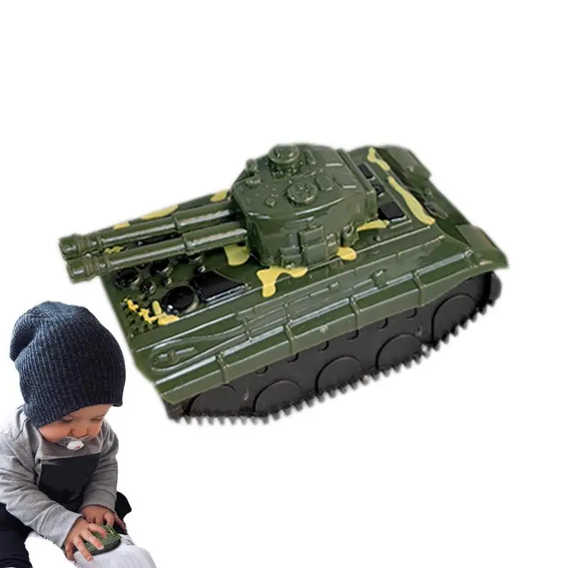 Children's toy tank vehicle mini pull back small tank military vehicle simulation model Push & Go car Tanks for Kids Boys Girls