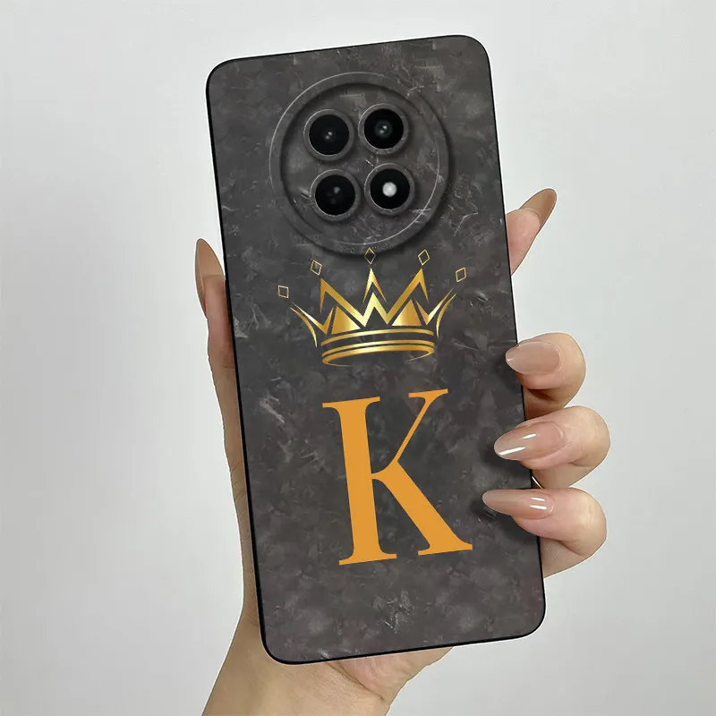 Fashion Crown Letters Matte Anti-Drop Soft Phone Case with Camera Protection