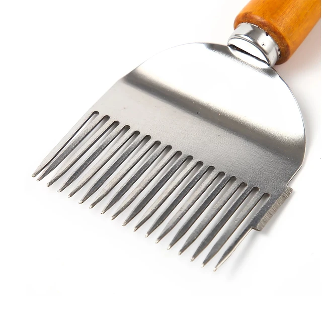 Méhész Mézvágó Fa Fogantyú Fésű Mézes Tű Mézkés Vágott Villák 17 Gyökér Méh Villás Tartós 1Db - Image 6