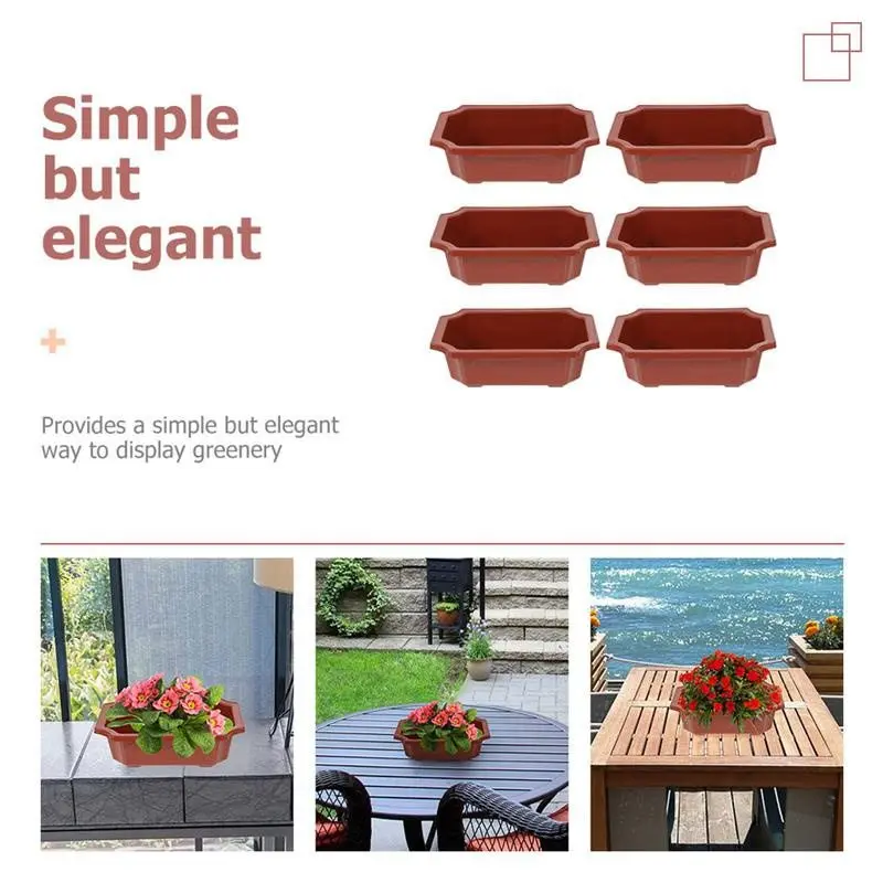 

Landscape Flowerpot Succulent Flower 2pcs Plastic Bonsai Pot Planting Pots