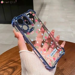 Luxury Clear Floral Phone Case - Cute Plating Design, Soft Protective Cover - Honor 100 Pro (Blue L1813)