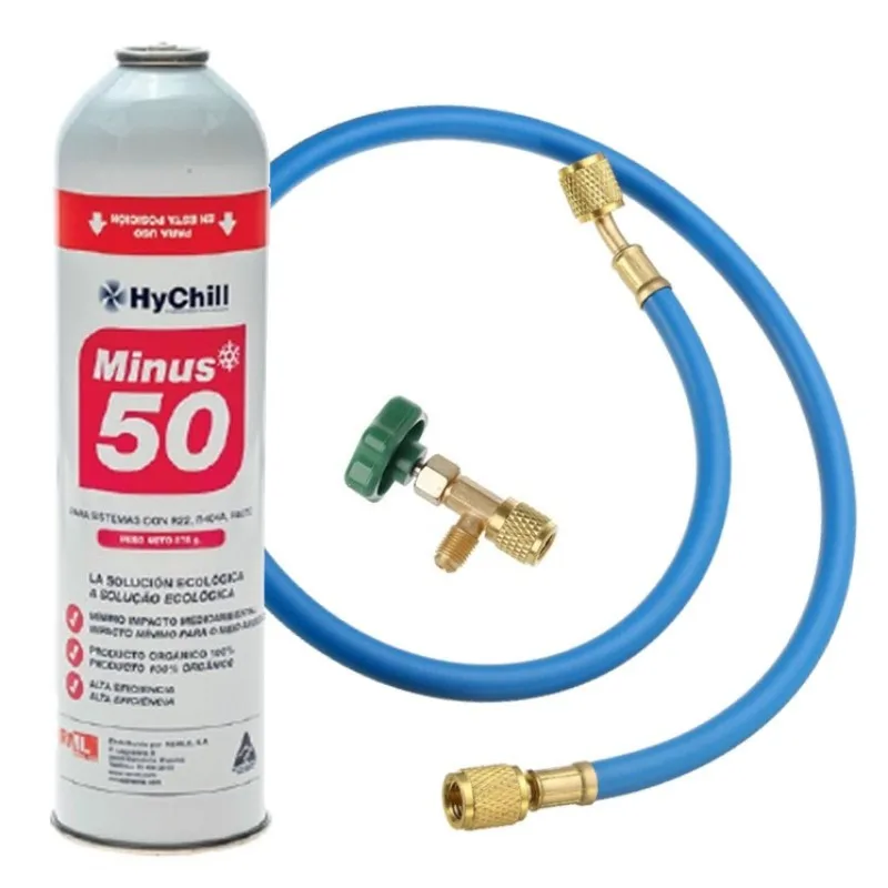 Gas Refrigerante Ecologico Meno 50 R22-R407C + Carico Tubo 1/4 E 1/4 + Valvola
