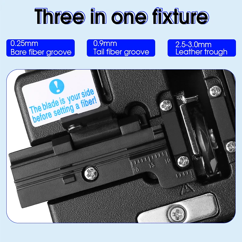COMPTYCO High Precision Fiber Cleaver AUA-7S/71S FTTH Fiber Cable Cutting Tools Fiber Cutter 16 Surface Blade