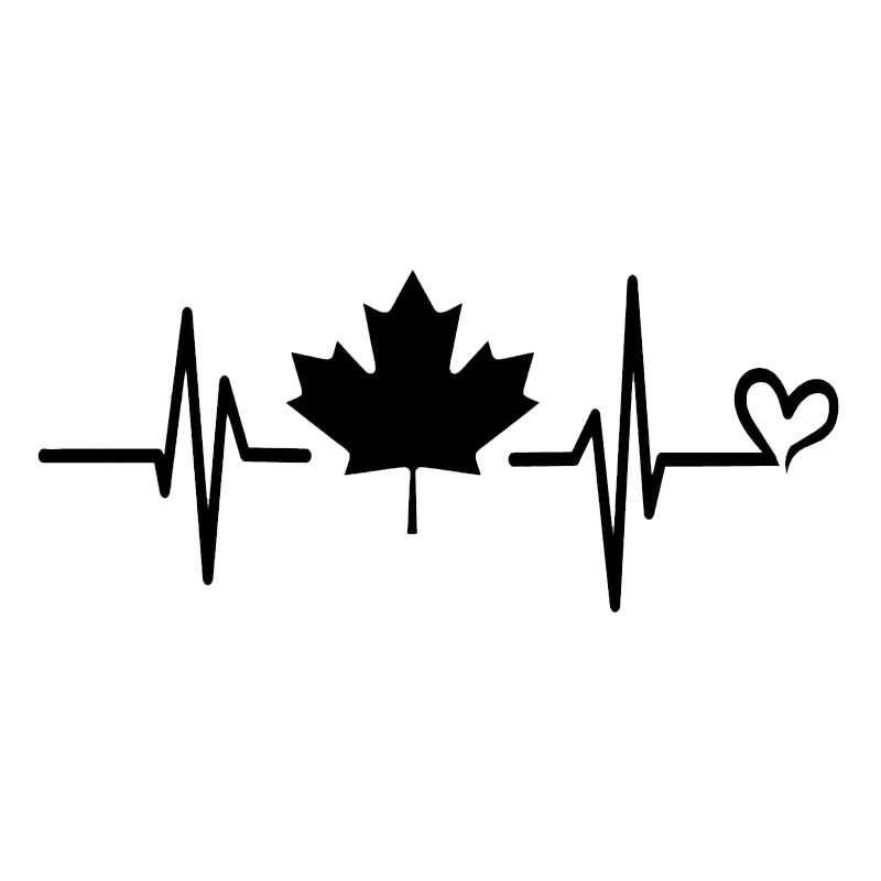 

Creative Maple Leaf Heart Beat Shape Sticker Personalized Car Sticker High Quality Car Motorcycle Decoration car stickers