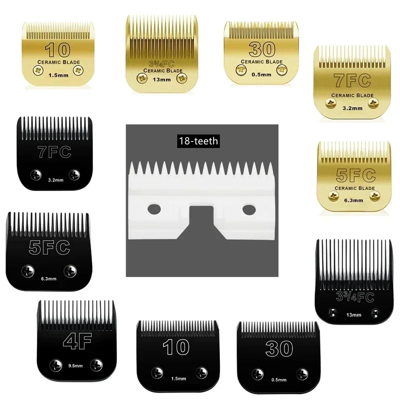 18 Teeth Cutter Coarse Ceramic Blade For Andis,Oster A5,Fast Feed,Walh KM Series Pet Clipper Detachable blade (except 40&40S) hair trimmer pet clipper dog hair trimmer pet hair trimmer dog clipper dog clipper blades clipper replacement parts