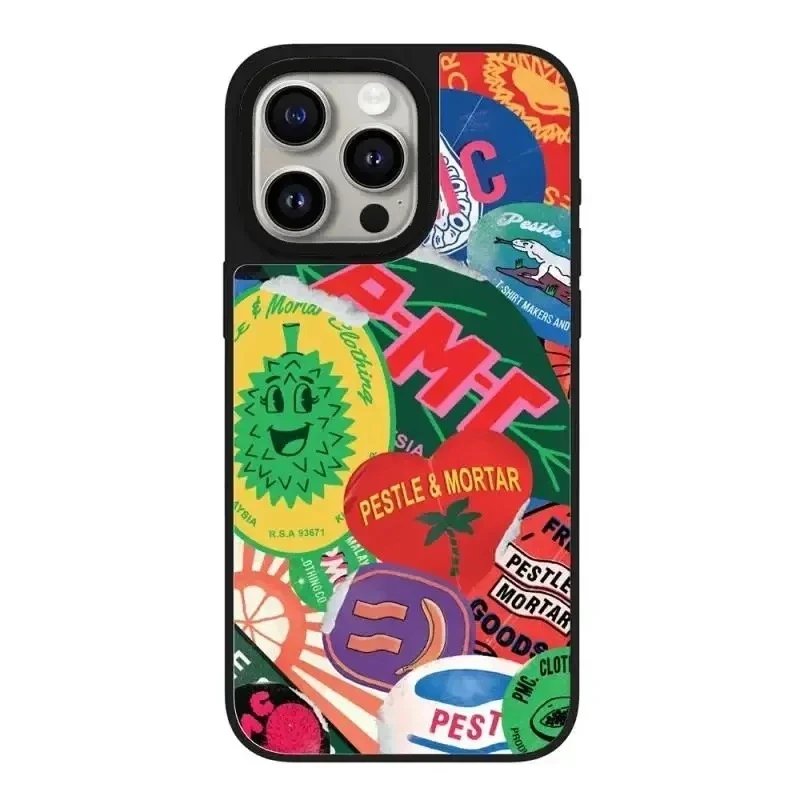 

Magnetic Mirror Surface Cartoon Bomb Dice Pattern iPhone 11 12 13 14 15 Pro Max Protective Case