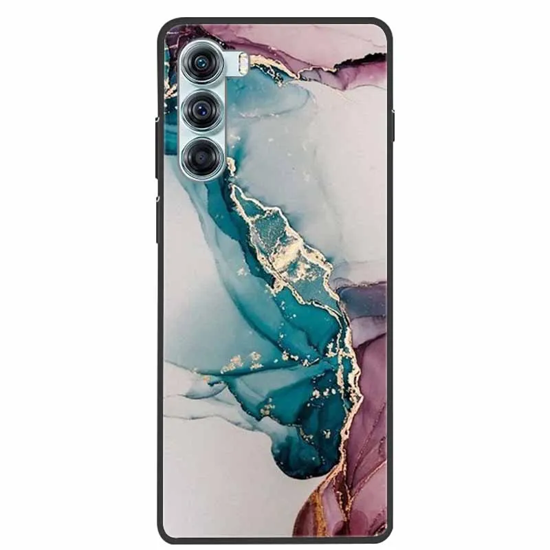 Marble Silicone Black Soft Protective Phone Case Cover