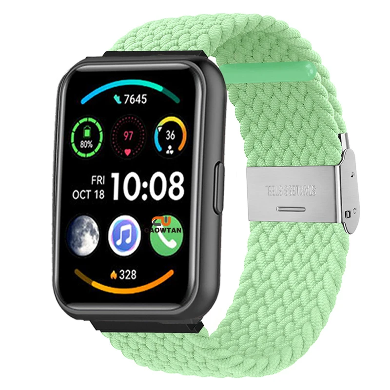 Braided Nylon Loop Strap - Woven Elastic Wristband Replacement Bracelet