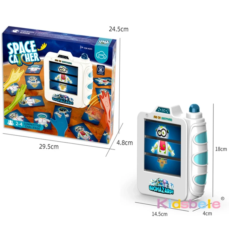 몬스터 카드 장난감 인터랙티브 퍼즐 데스크탑 스페이스 캐처 카메라 가족 파티 게임 24인용 어린이용 이상한 손잡이 사냥 게임