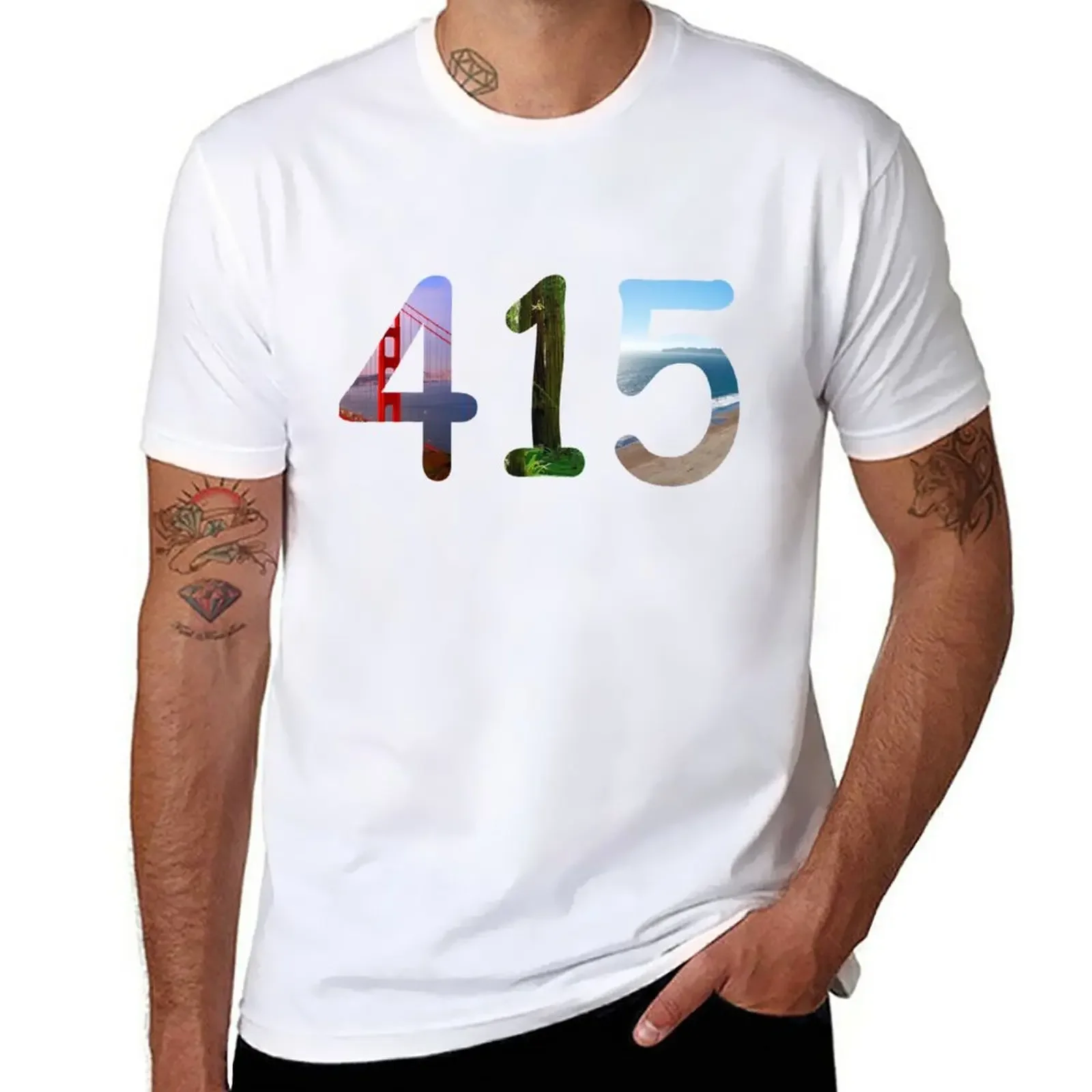 

415 T-Shirt anime tees mens cotton t shirts