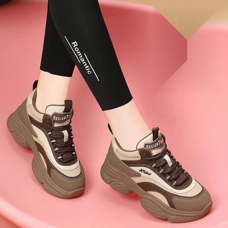 Women's Casual Shoes Comfortable Thick Sole Versatile Trainers_voghion.com