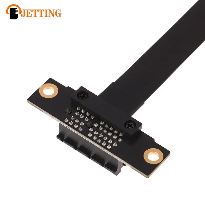 Dupla Pcie x1 Riser Cabo Cabo de Extensão Ângulo Direito Pci Express 1x Riser Card Extensor de Fita 90 Graus - Imagem 6
