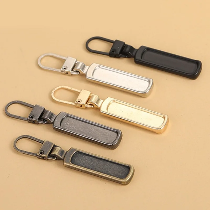 Zipper Pullers Zipper Heads 10/1Pcs Detachable Metal Zipper Puller Universal Replacement Tab