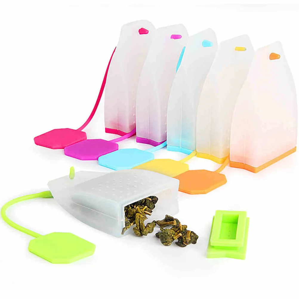 Tea Infuser Silicone Tea Infuser Reusable Filters Loose Leaf Kitchen Dining Bar Teapots Mugs Party Gifts