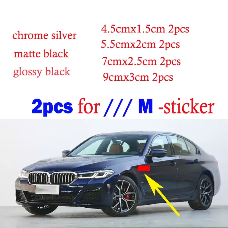 2Pcs M Sport Power Emblemi Abs Sticker Badge Wing Side Fender Car Styling Logo Per Bmw M3 M5 320 325 E36 E46 E90 E92 F10 F30