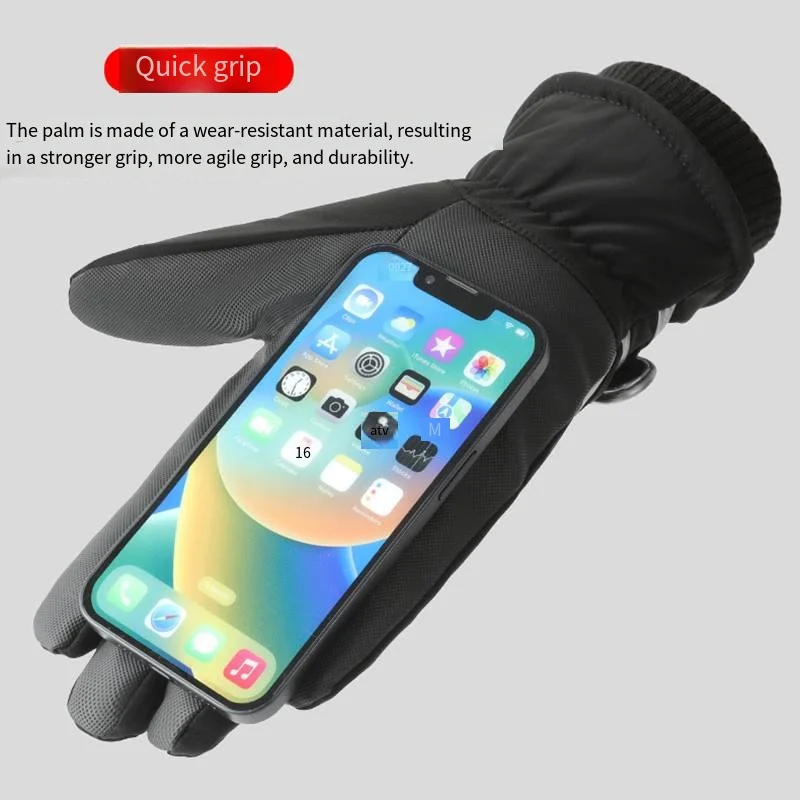 Winter Men's Gloves Warm Touchscreen Sport Fishing Splash-proof Skiing Army Cycling Snowboard Nonslip Zipper Women Gloves