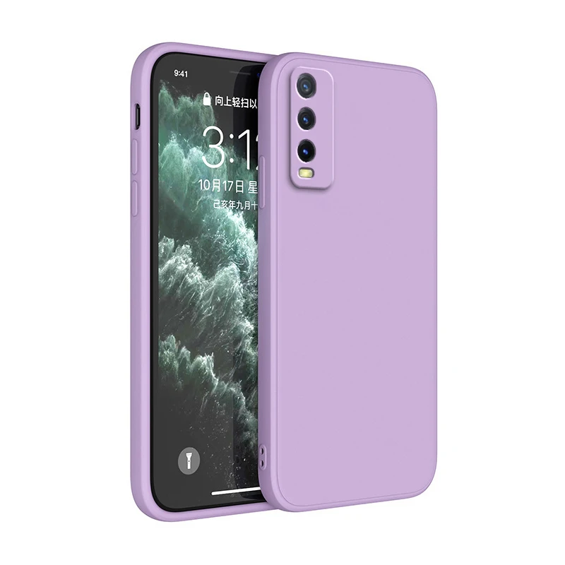 Luxury Ultrathin Liquid Silicone Case with Camera Protection - Square Design