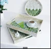 MDF Shell Storage Tray Tea Tray Desktop Organizer Decorative Trays Fruit Plate Snack Trays Paper Towel Holder Napkin Holder 1