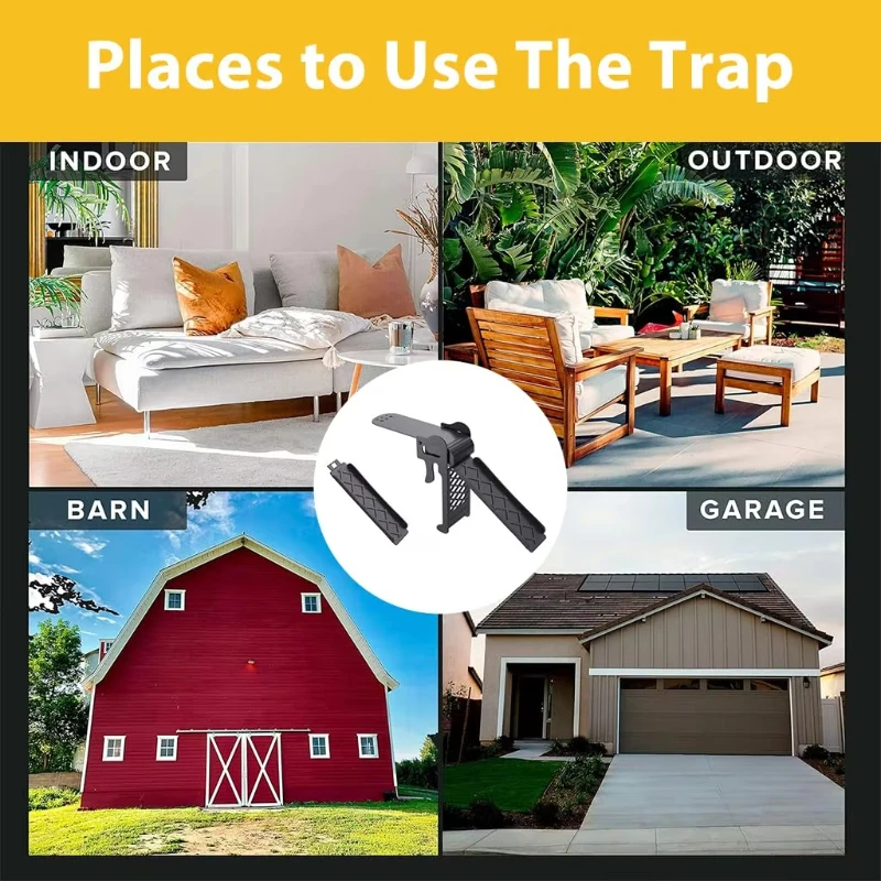 Humane Reusable Heavy-Duty Seesaw Mousetrap for Indoor and Outdoor Pest Control