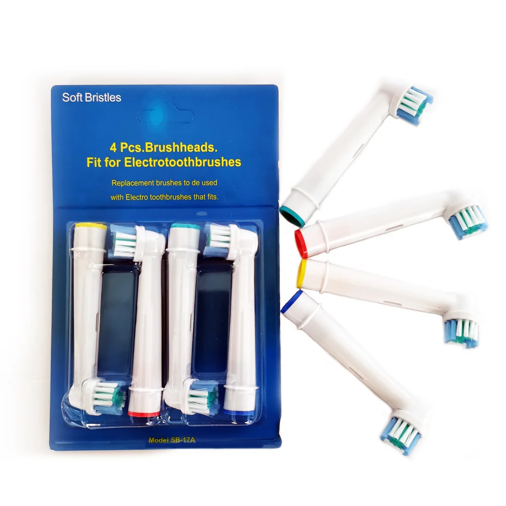 4 PCS Replacement Toothbrush Heads for SB17A OralB Adult Waterproof