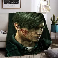 Double Bed Blanket Fluffy Leon Kennedy Decorative Sofa Blankets for Winter Bedroom Decoration Bedspread the Throw Warm Soft Nap 2