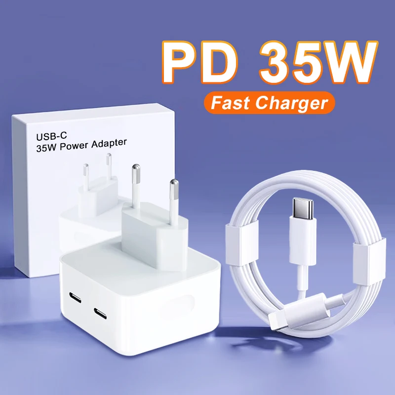 

Зарядное устройство PD с двумя портами USB Type-C, 35 Вт