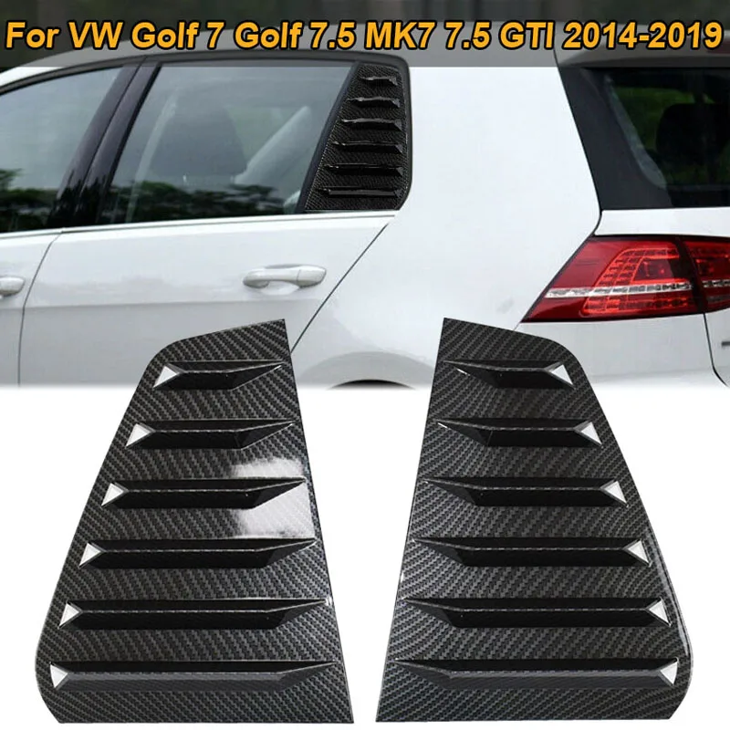 

Rear Window Louver Quarter Side Vent Shutter Scooper Cover Trim Sticker For VW Golf 7 Golf 7.5 MK7 7.5 2014-2019 Car Accessories