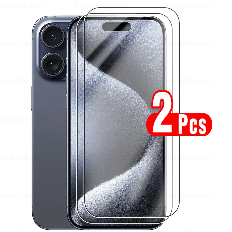 

2 шт., закаленное защитное стекло для Iphone 15 Pro Max Plus 15 Plus 15 Pro