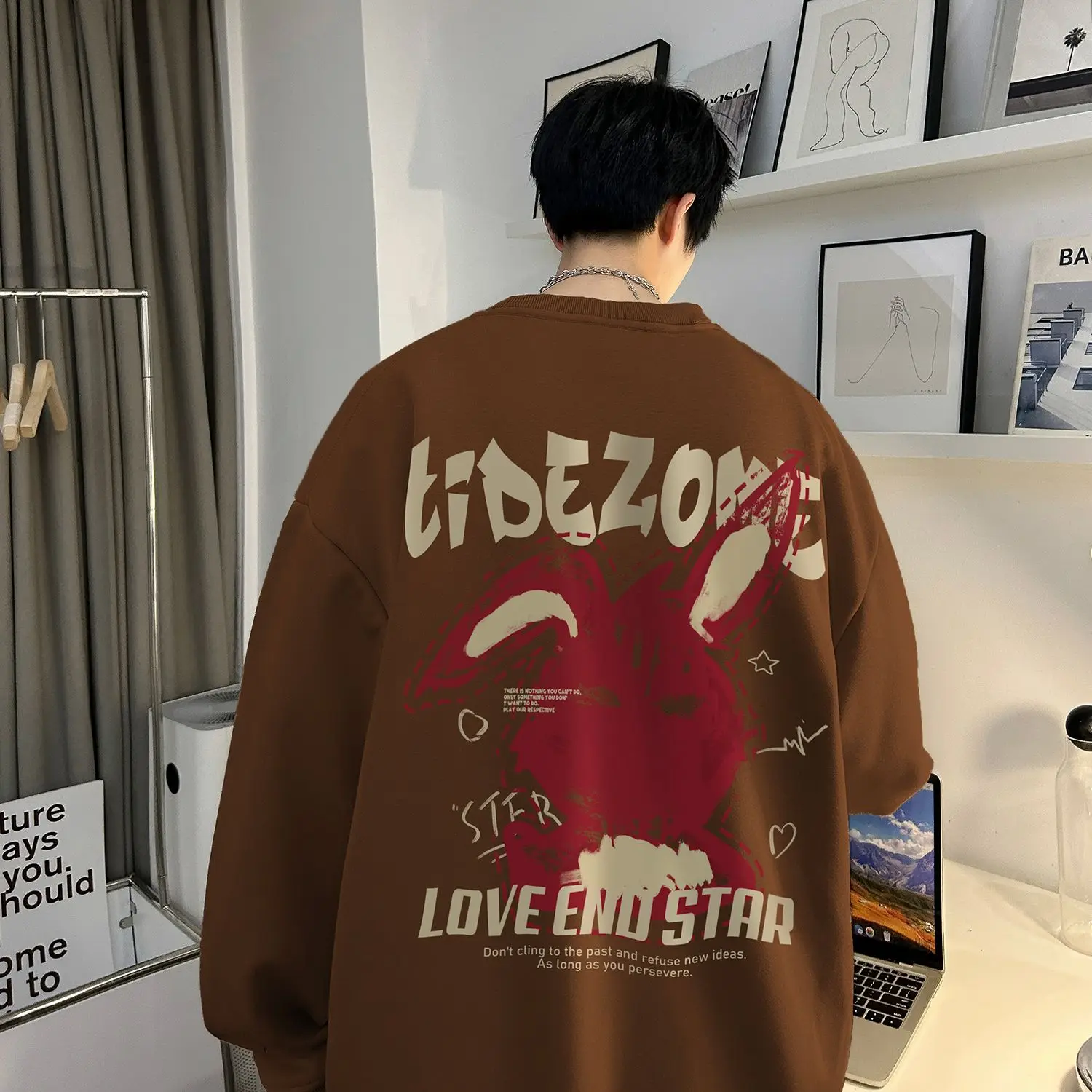 2023 New Korea Pullover Thickened Loose Cartoon Hoodie Oversized Sweatshirt Men'S And Women'S Casual Street Clothes Women