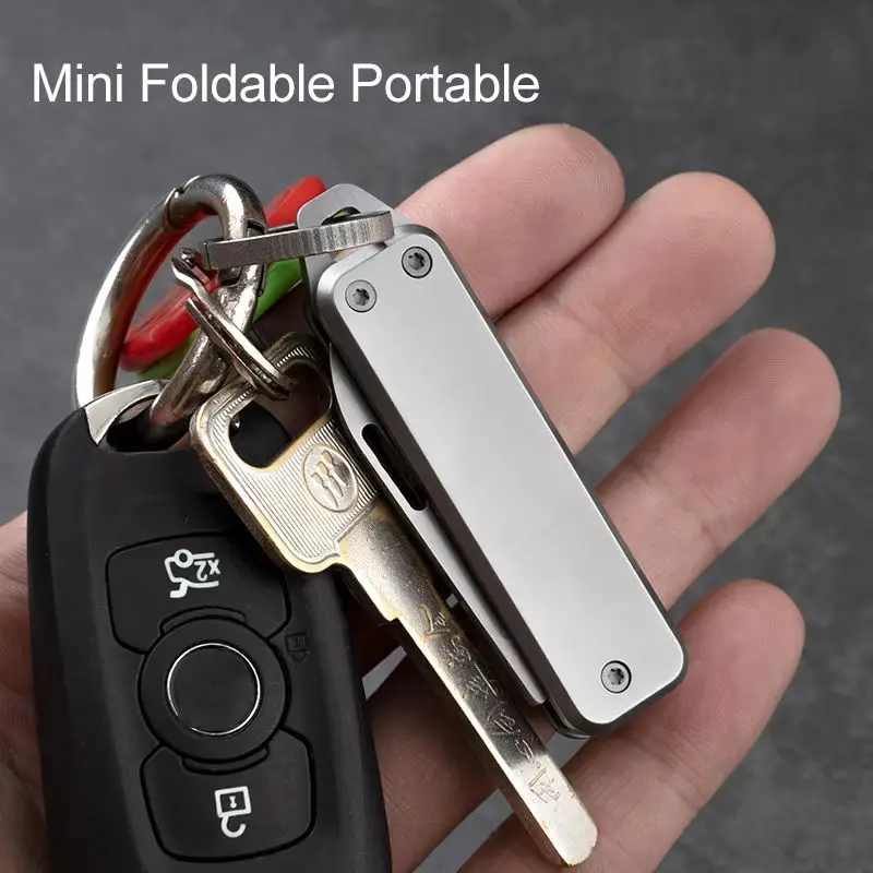 Camping Knife Mini Outdoor Folding Edge High Hardness Self-defense Gift Fruit Open Box Tool Key Pendant