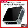 Topton D15 New AMD Mini PC Ryzen 9 5900HX R7 7730U R5 7530U 2xDDR4 NVMe 2xLAN Windows 11 Pro Mini Gaming Desktop Computer WiFi6E 1
