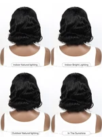 Perruque Lace Front Wig Body Wave Brésilienne Naturelle, Cheveux Humains, 4x4, 13x4, Pre-Plucked, pour Femme 3