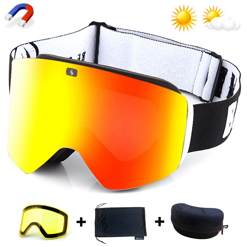 2022 Lens Ski Goggles With Double Layer Polarized Lens Skiing