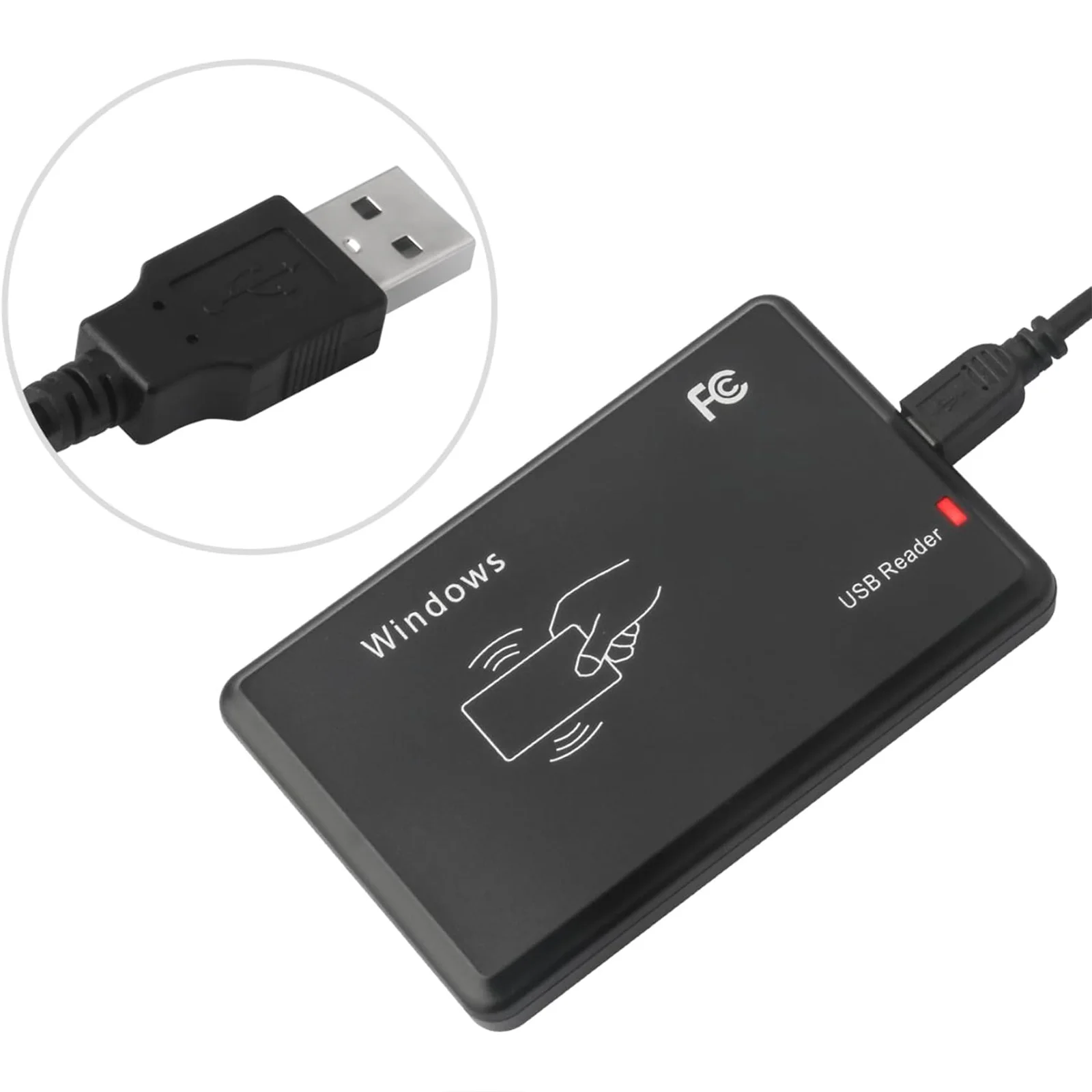 125kHz 속도의 무접촉식 근접 센서 리더, USB 드라이버리스, 도어 출입 통제 시스템용