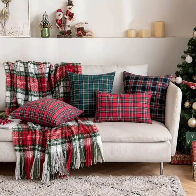 Coussin tartan pour une déco écossaise stylée
