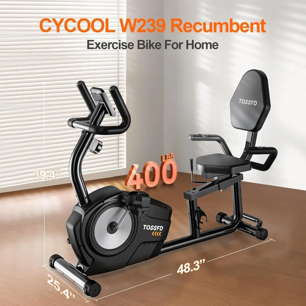 Recumbent Exercise Bike, Recumbent Stationary Bike for Home