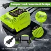 Mini Charger for Greenworks 40V Battery MAX 40V Battery 29462, 29472 and for Greenworks Other 40V Battery US Plug 5