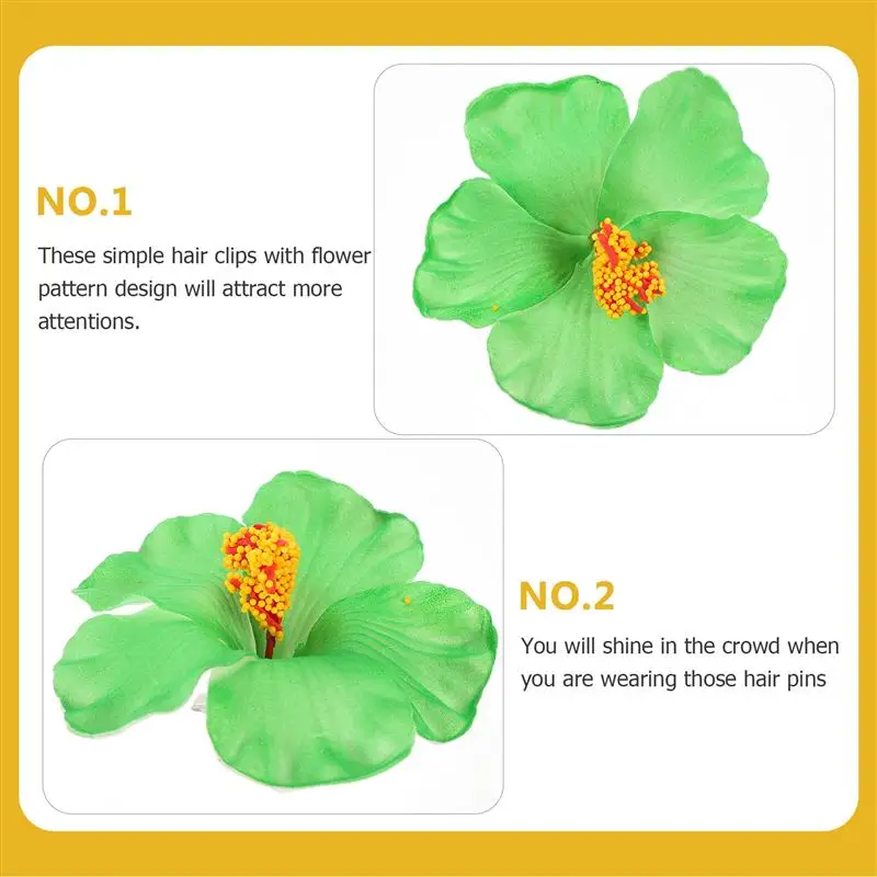 6pcs Fashion Hair Clips Hibiscus Flower Hair Clip Girl Hair Clips Women Hair Pin Hawaiian Hair Clip Women Barrettes 5