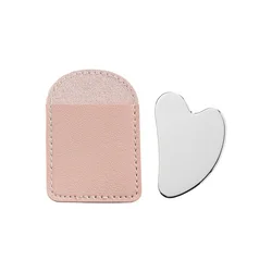 Stainless Steel Facial Massage and Beauty Scraper with Holster (Small and thick)