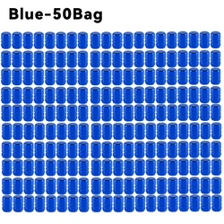 Premium Aluminum Alloy Car Valve Caps - Silver, Black & Blue Tire Accessories (Blue 50Bags)