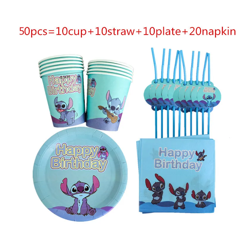 Vaisselle Thème Disney Lilo & Stitch Pour 10-20 Personnes, Assiettes,  Ballons, Serviettes, Banderole, Articles De Fête D'anniversaire Pour  Enfants - Jetable Partie Vaisselle - AliExpress