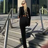 Hawthaw Women 2024 Spring Autumn Long Sleeve Crop Tops Long Pants Two Piece Matching Sets Outfits Streetwear Wholesale Items 5