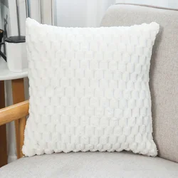 Luxurious Double - Sided Faux Fur Pillow Covers - Set of 2, Soft & Fluffy, Machine Washable, Perfect for Living Room and Bedroom Decor (White)